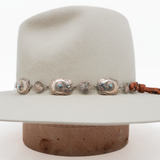 Sterling Oval & Round Navajo Concho Hat Band