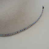 Tiny Grey Pearl Beaded Hat Band