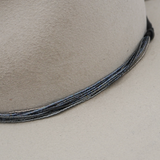 Multi Grey Beaded Hat Band