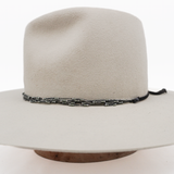 Delicate Black Beaded Hat Band