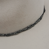 Delicate Black Beaded Hat Band