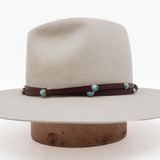 Double Wrap Turquoise Concho Hat Band