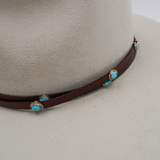 Double Wrap Turquoise Concho Hat Band