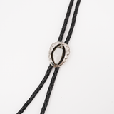 White Buffalo Bolo Tie - Oval
