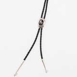 White Buffalo Bolo Tie - Round