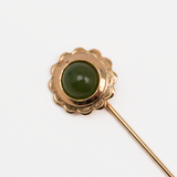 Vintage Stick Pin - Emerald Green Stone