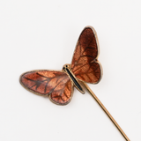 Vintage Stick Pin - Orange Butterfly