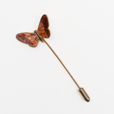 Vintage Stick Pin - Orange Butterfly