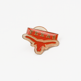 Vintage Pin - Orange Longhorn Texas