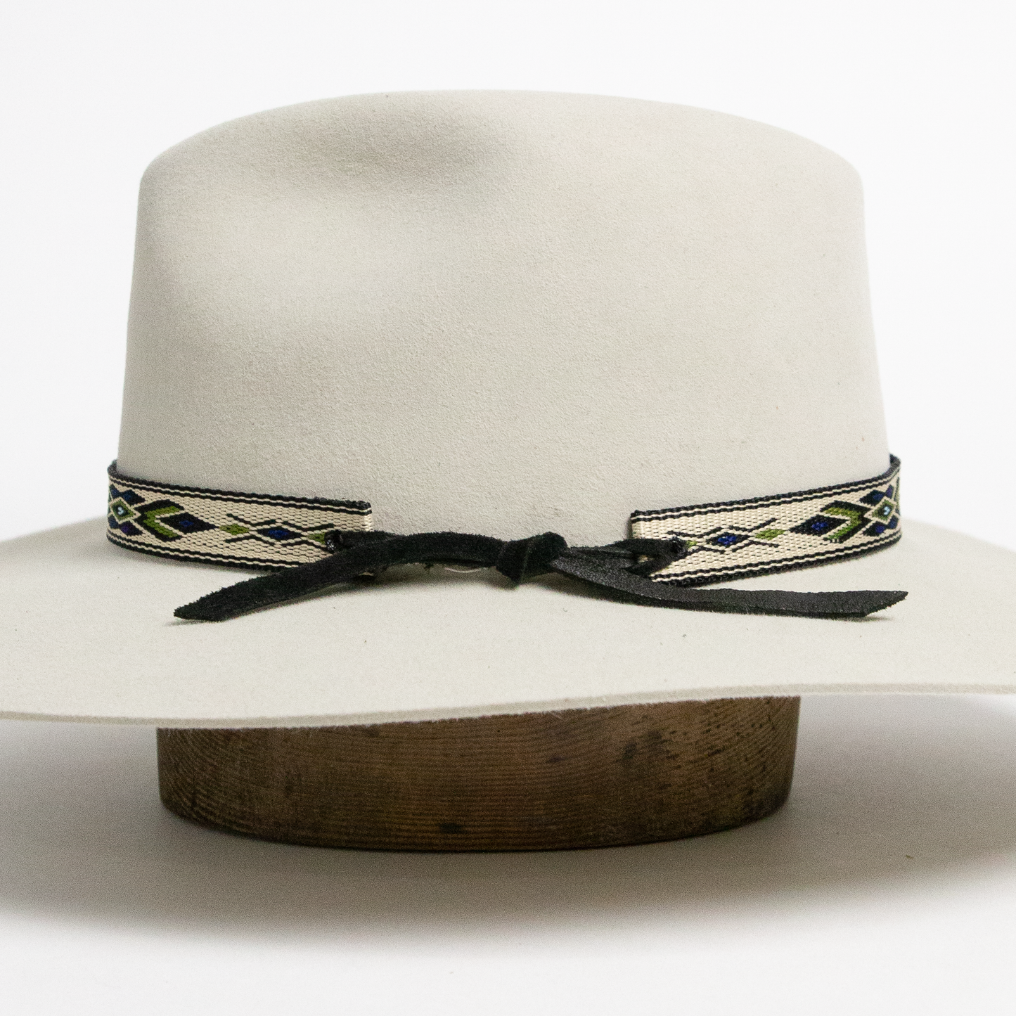 Thick Tapestry Hat Band - Green/Navy