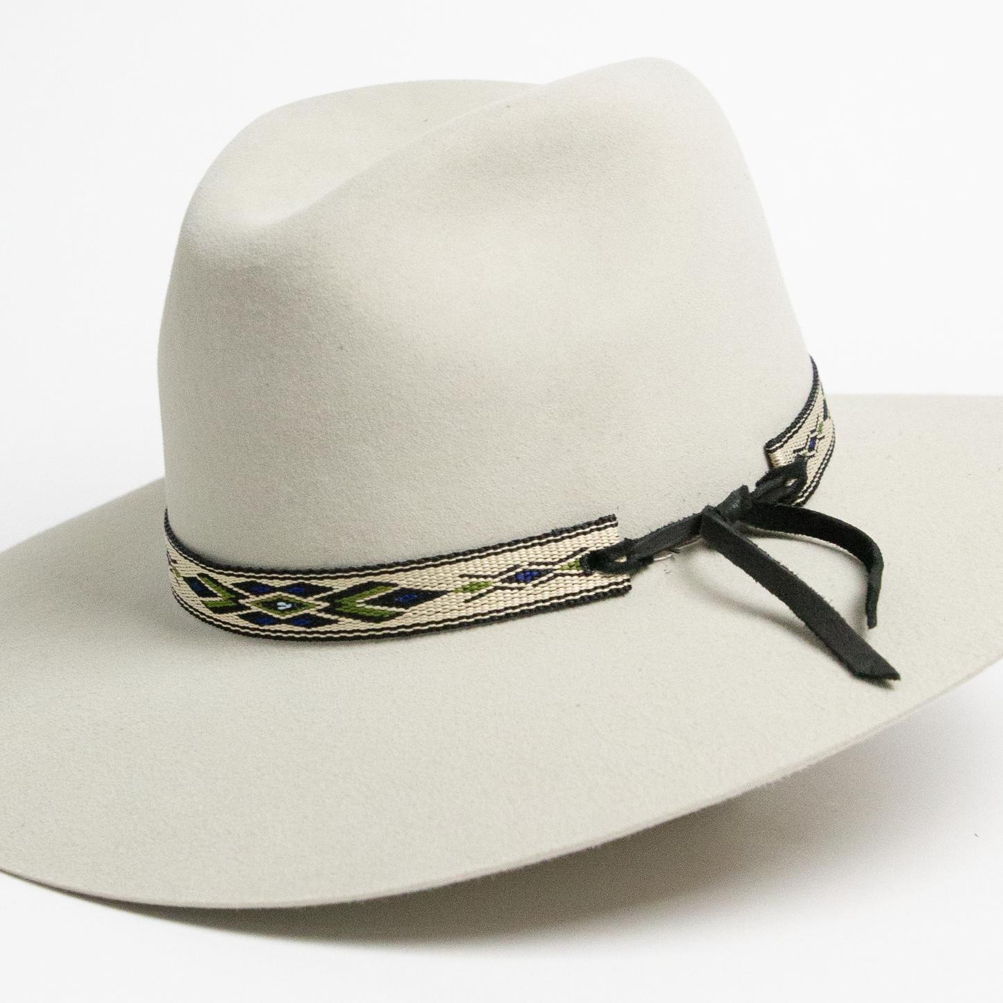 Thick Tapestry Hat Band - Green/Navy