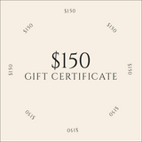 Digital Gift Certificate / $150
