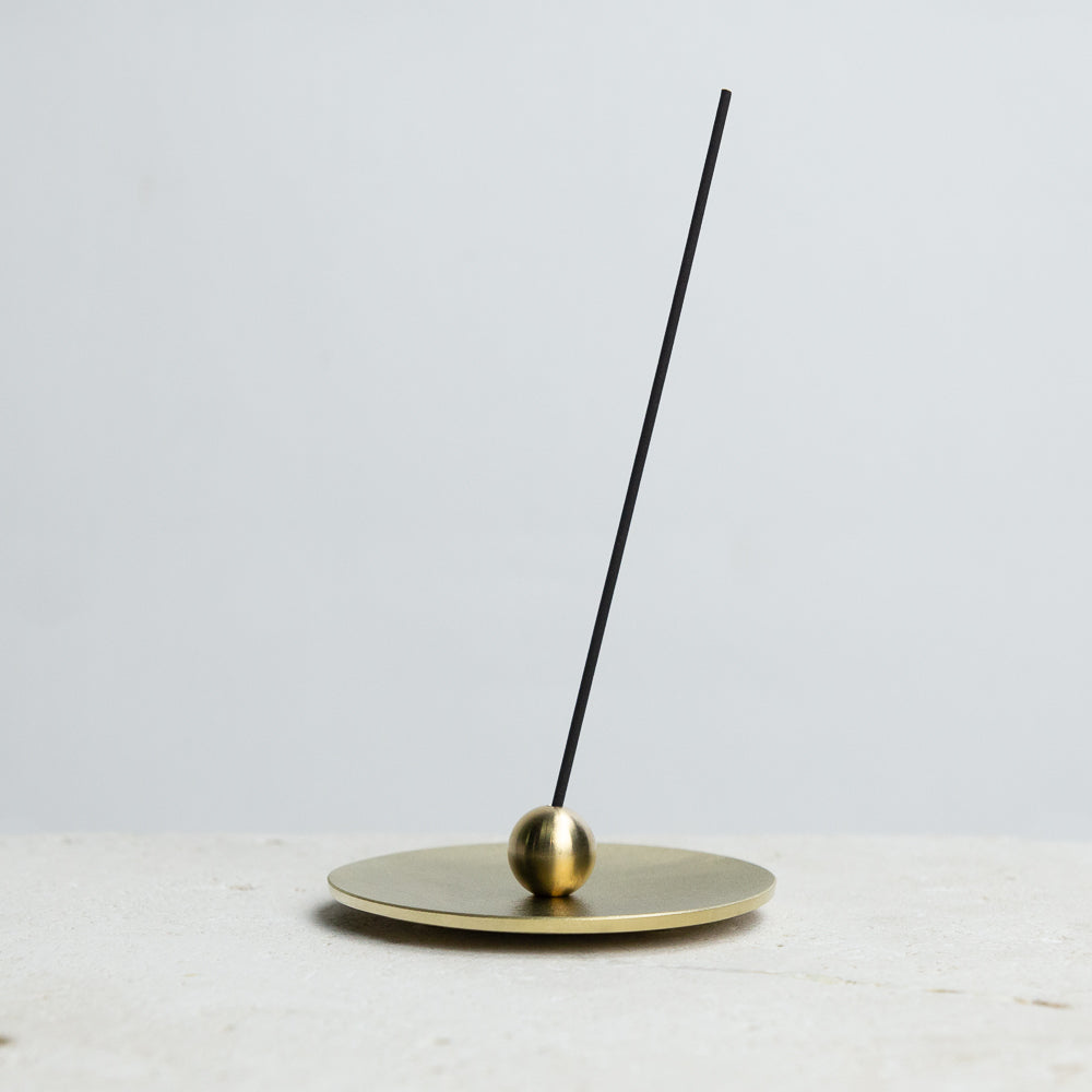 Round Brass Incense Holder